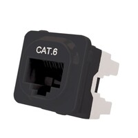 Cat6 IDC Data Jack Black