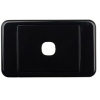 Wall Plate One Gang Plate - Black