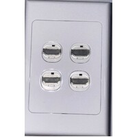 4 Gang Wall plate with HDMI inserts